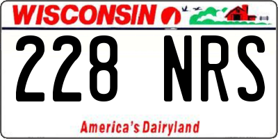 WI license plate 228NRS