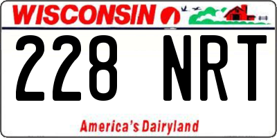 WI license plate 228NRT