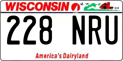 WI license plate 228NRU