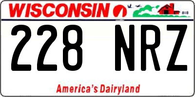 WI license plate 228NRZ