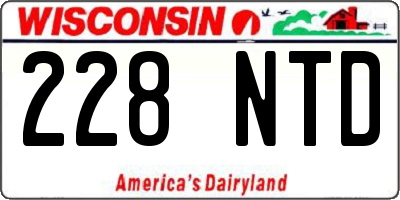 WI license plate 228NTD
