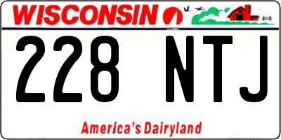 WI license plate 228NTJ