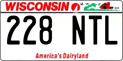 WI license plate 228NTL
