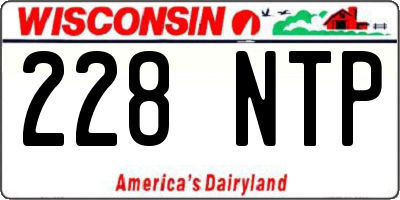 WI license plate 228NTP