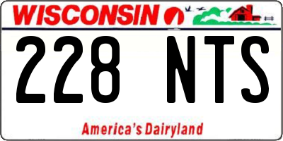 WI license plate 228NTS