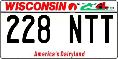 WI license plate 228NTT