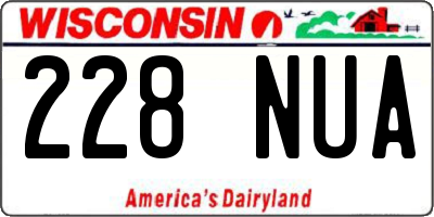 WI license plate 228NUA