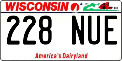 WI license plate 228NUE