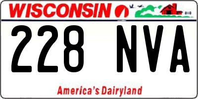 WI license plate 228NVA