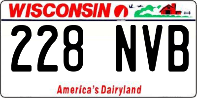 WI license plate 228NVB