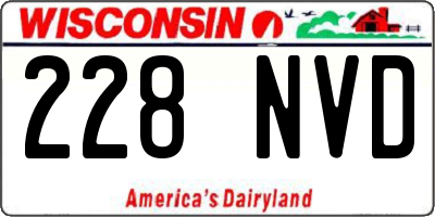 WI license plate 228NVD