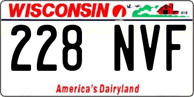WI license plate 228NVF