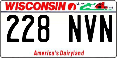 WI license plate 228NVN