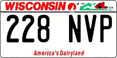 WI license plate 228NVP