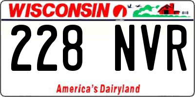 WI license plate 228NVR