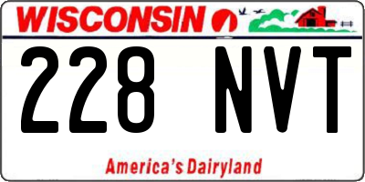 WI license plate 228NVT