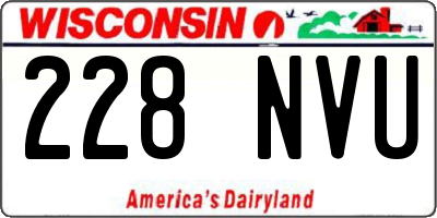 WI license plate 228NVU