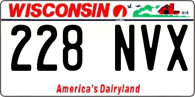 WI license plate 228NVX
