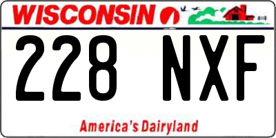 WI license plate 228NXF
