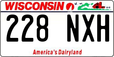 WI license plate 228NXH