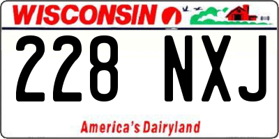 WI license plate 228NXJ