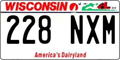 WI license plate 228NXM