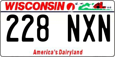 WI license plate 228NXN