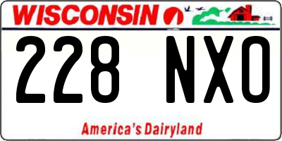 WI license plate 228NXO