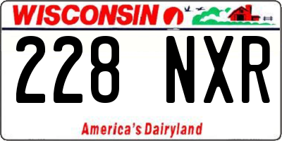 WI license plate 228NXR