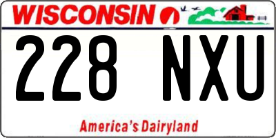 WI license plate 228NXU