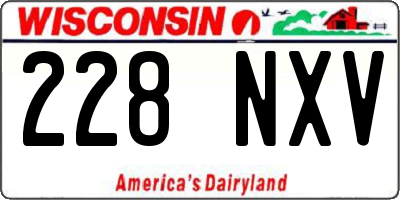 WI license plate 228NXV