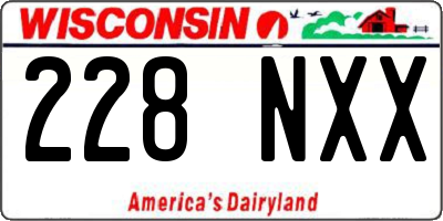 WI license plate 228NXX