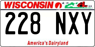 WI license plate 228NXY