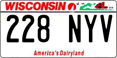 WI license plate 228NYV