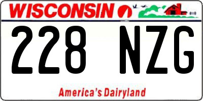 WI license plate 228NZG