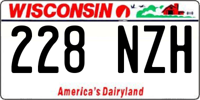 WI license plate 228NZH