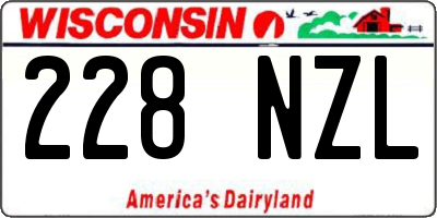 WI license plate 228NZL