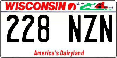 WI license plate 228NZN