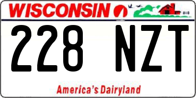 WI license plate 228NZT