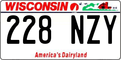 WI license plate 228NZY