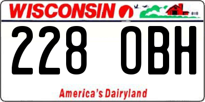 WI license plate 228OBH