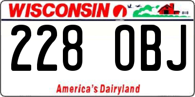 WI license plate 228OBJ