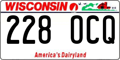 WI license plate 228OCQ
