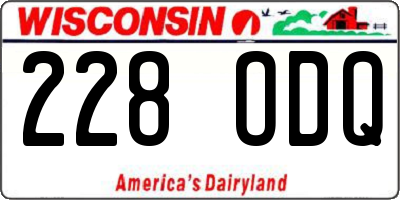WI license plate 228ODQ