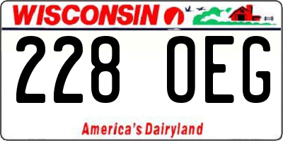 WI license plate 228OEG