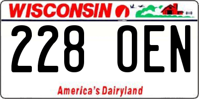 WI license plate 228OEN