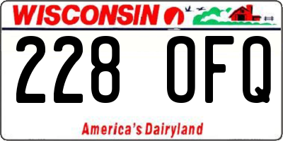 WI license plate 228OFQ