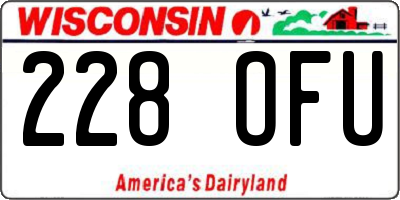 WI license plate 228OFU