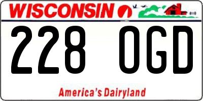 WI license plate 228OGD