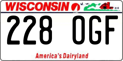 WI license plate 228OGF